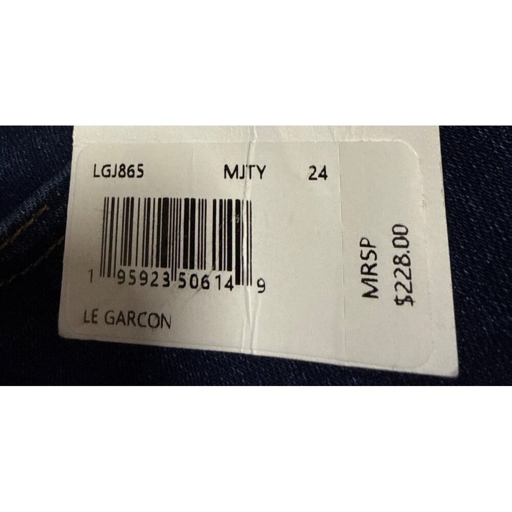 FRAME Denim Le Garcon Majesty Straight Jean Mid-rise Women Size 24 New with Tag - Picture 2 of 4